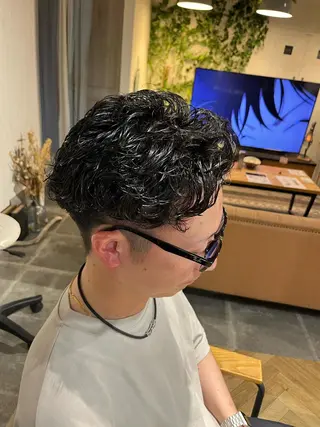 ショート パーマ メンズ umber  royce所属・🫟メンズスタイル 特化型マナ🫟のヘアスタイル