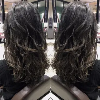 ロング カラー シールエクステ⭐️ オオミタクヤのヘアスタイル