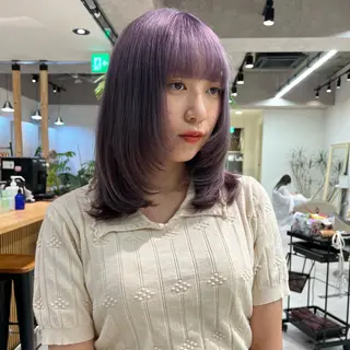 ミディアム カラー 透明感カラー/ボブ / MARIE🍇のヘアスタイル