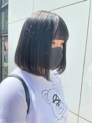 ミディアム カラー 岩戸 新のヘアスタイル