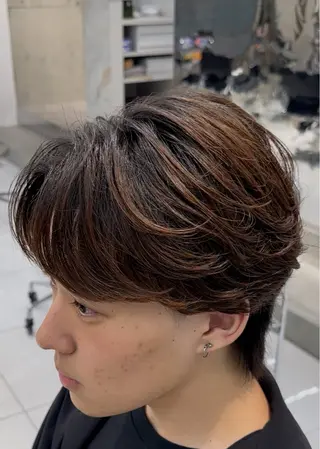 ショート パーマ ヘアアレンジ メンズ fifth大分所属・fifth 安藤海哉のヘアスタイル