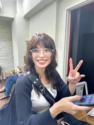 セミロング パーマ \脱・うねり& 広がり/gite菊のヘアスタイル