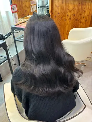 セミロング カラー ヘアアレンジ 女性専用サロンiiro【イロ】所属・【韓国ヘア/透明感 カラー】makotoのヘアスタイル