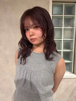 カラー mao 暖色 海外風カラー🌿❤️のヘアスタイル