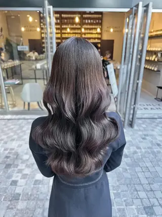 ロング カラー 顔周り似合わせ・巻け るレイヤー水谷航大のヘアスタイル