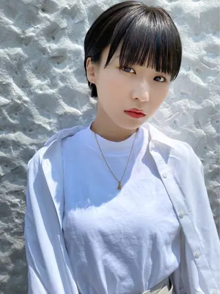 ショート カラー ボブ/レイヤー/透明 感カラー/dai🌿のヘアスタイル