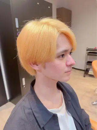 カラー メンズ 髪質改善&ストレート ‪✂︎‬鈴木青樹のヘアスタイル