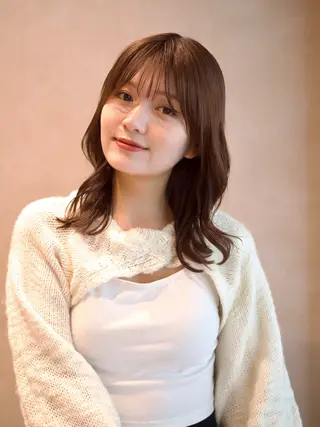 セミロング カラー 💖🌷越後 遥🌷💖のヘアスタイル