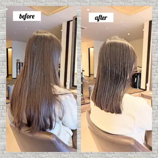 セミロング 吉田 彩のヘアスタイル