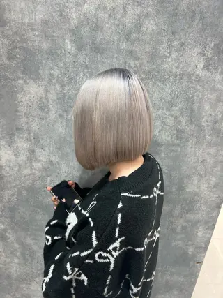 ミディアム カラー 👑垢抜け韓国ヘア ハッシュカット唯澄のヘアスタイル