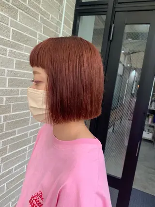 ショート カラー ヘアアレンジ kei/透明感カラー /ベージュ/髪質改善のヘアスタイル