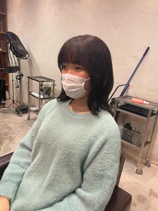 ミディアム カラー 高橋 りかのヘアスタイル