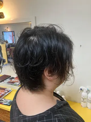 ミディアム パーマ 横田 尚登のヘアスタイル