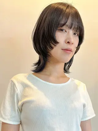 ショート カラー ヘアアレンジ 切りっぱなしボブ/ デザインカラー店長のヘアスタイル