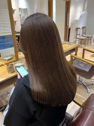 セミロング カラー 🥀韓国ヘア🥀 宮津真菜のヘアスタイル