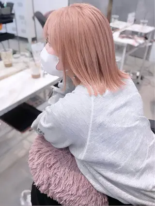 ミディアム ムラ修正ブリーチ 山田眞之介のヘアスタイル