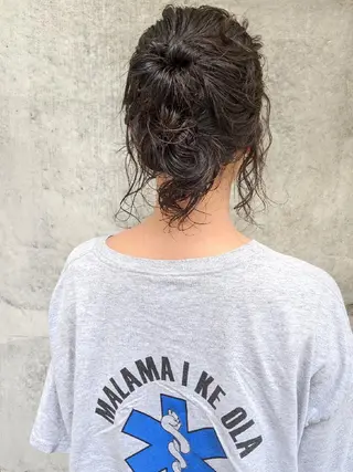 ミディアム パーマ 南堀江 möwen ( メーヴェ )所属・mowen RUIのヘアスタイル