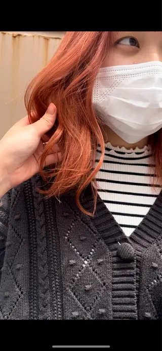 ミディアム ハイトーン/ ダブルカラー/透明感のヘアスタイル