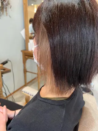 ショート カラー ぱつボブ/ ショート/YUKIのヘアスタイル