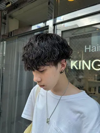 パーマ メンズ 京都駅/メンズサロン 山田司のヘアスタイル