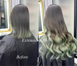 ロング カラー シールエクステ特化 ハイトーン、NANAのヘアスタイル