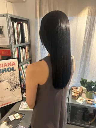 ロング ✂︎hiroカットと 縮毛矯正とカラー✂︎のヘアスタイル