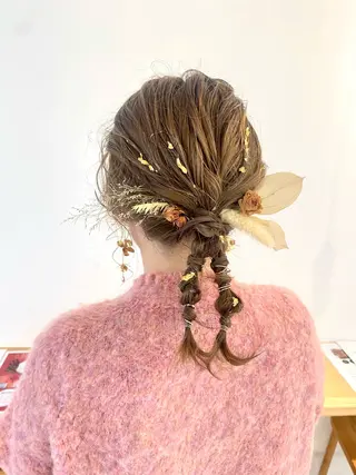 ヘアアレンジ 安永 涼のヘアスタイル