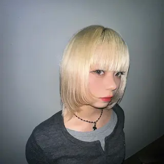 ミディアム ハイトーン/ウルフ /エクステ/ましろのヘアスタイル