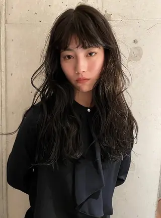 セミロング カラー パーマ sano rikitoのヘアスタイル