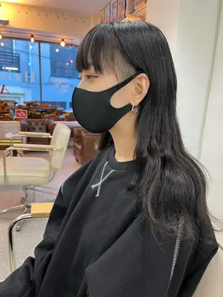 ロング カラー エクステ ハイトーン 💭黒崎ハルカのヘアスタイル