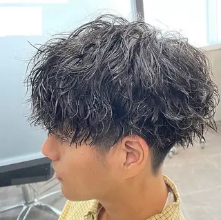 ミディアム パーマ メンズ men'ssalon Loui(ルイ)烏丸のヘアスタイル