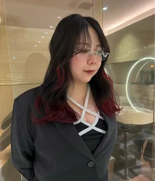 ミディアム カラー maison mile所属・mile akari 恵比寿駅徒歩3分のヘアスタイル