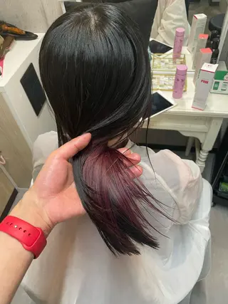 セミロング 髪質改善カラー特化 井上秀樹のヘアスタイル