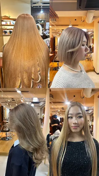 ロング カラー デザインカラー／ ハイトーン／竹井俊介のヘアスタイル