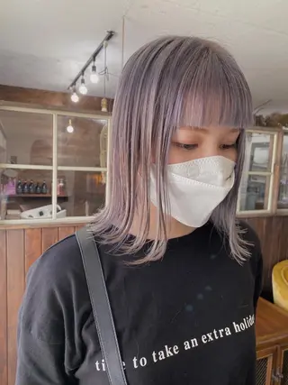 ミディアム カラー 艶カラー🫧 MOMOYOのヘアスタイル