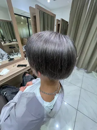 ショート カラー メンズ ハイトーン/デザイン 💎ryuyaのヘアスタイル