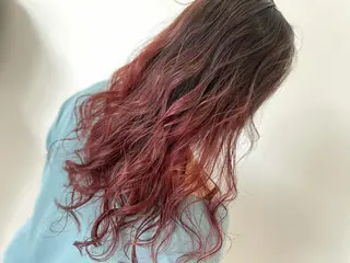 セミロング カラー 難しい髪質の縮毛矯正 高岡/射水/髪質改善のヘアスタイル