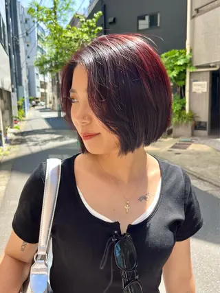 ミディアム カラー ヘアアレンジ HIROKO / 透明感暖色カラー🎀のヘアスタイル