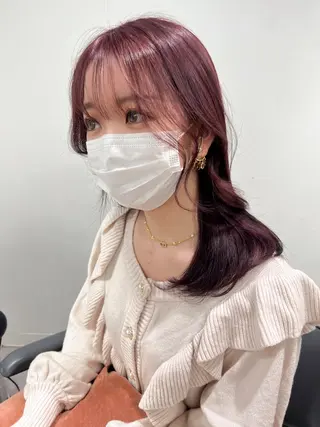 セミロング カラー しゅり🇰🇷 日韓MIXメンズヘアのヘアスタイル