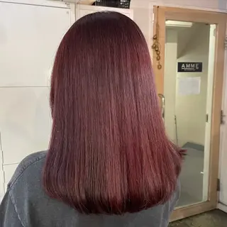 セミロング カラー ふかたさや🫧 艶感✖️透明感カラーのヘアスタイル