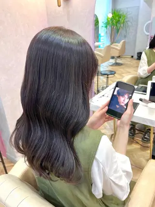 ロング 🎀韓国レイヤー🎀 顔周り とばみかのヘアスタイル