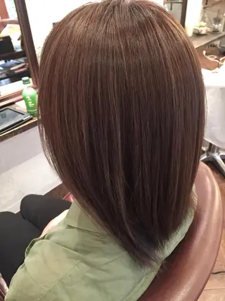 ミディアム カラー いしだ みさきのヘアスタイル