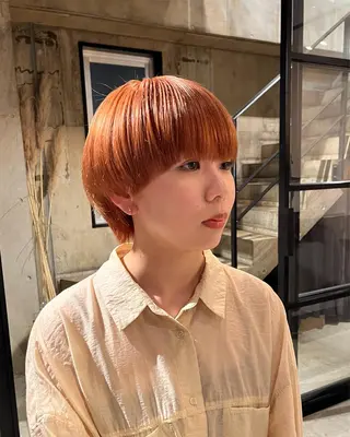 ショート カラー china/ボブ/ ブリーチカラーのヘアスタイル