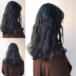 セミロング カラー 大阪長居🌱野見山 卓也のヘアスタイル