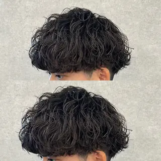 ショート カラー パーマ ヘアアレンジ メンズ キッズ 🔥メンズパーマ🔥 菅原楓のヘアスタイル