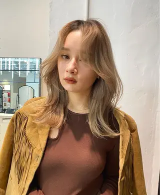 ミディアム 🐈‍⬛韓国ヘア カノン♥️のヘアスタイル