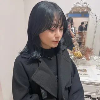 セミロング カラー LUNA🌙韓国ヘア 🌙レイヤーカットのヘアスタイル