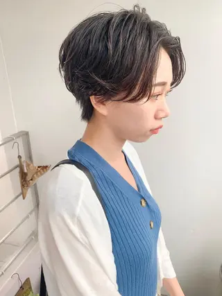 ショート パーマ ショート/レイヤー なら石井知希のヘアスタイル