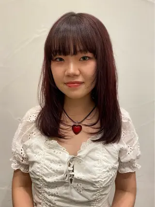 セミロング カラー Ash中目黒店 榊間茜のヘアスタイル