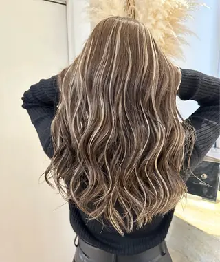 ロング カラー パーマ ヘアアレンジ メンズ Dimo＆所属・ハイライトカラー /ダイスケのヘアスタイル